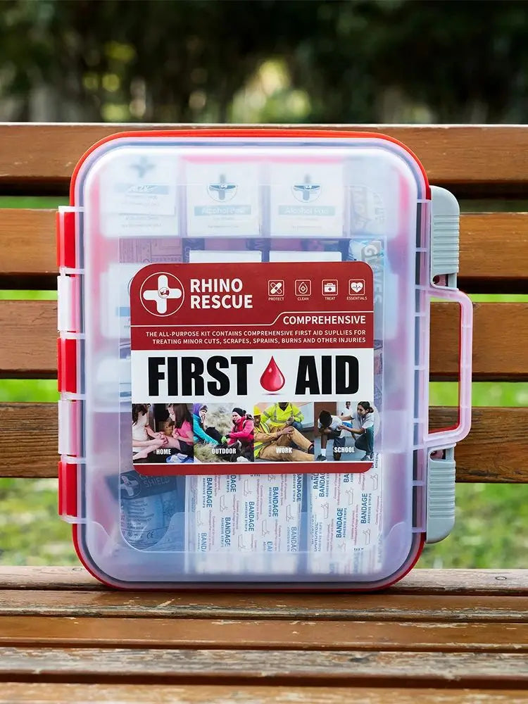 RHINO RESCUE 350 Pieces OSHA All-Purpose First Aid Kit, Home & Office Professional Medical Supplies,  for Emergency, School