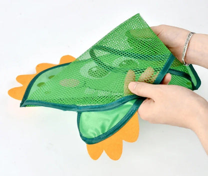 Dinosaur Animal Baby Bath Toys Organizer Kids Tidy Storage Suction Bathroom Bathtub Doll Hanging Bag Basket Mesh Bag Water Toys