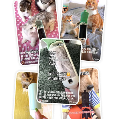 Pet Hair Remover Clothes Electrostatic Multi-purpose Brush Cat Dog Hair Sticker Roller Sticker Self-cleaning Lint Hair Remover