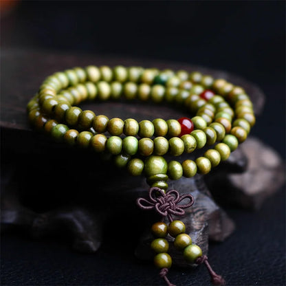 8mm Buddhist Natural Sandalwood Buddha Meditation Wood Prayer Bead Mala Bracelet Women Men 108 Beads Bangles Hanging Decoration