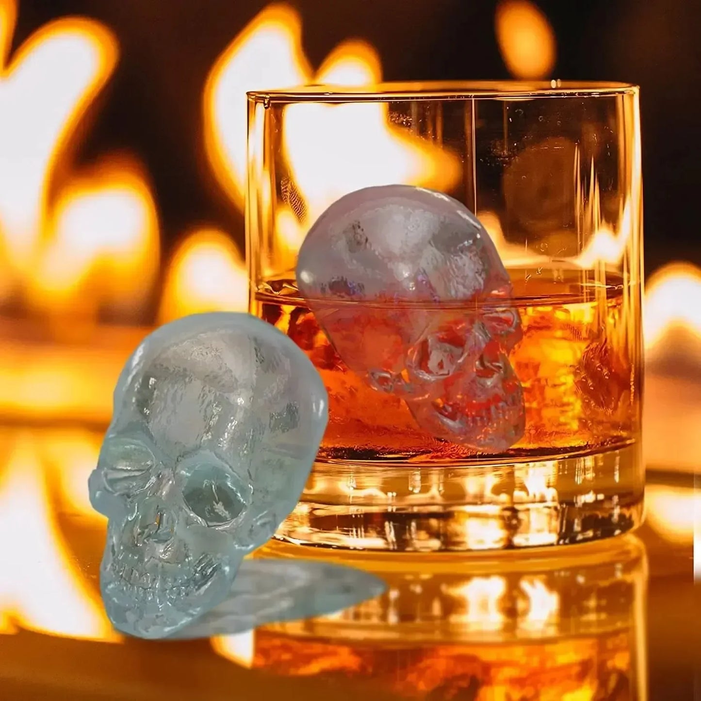 Silicone 3D Ball, Skull, Diamond-Shaped Ice Mold, Reusable Ice Cube Mold Ice Cube Trays, Easy Release, For Whiskey, Paty Supplies