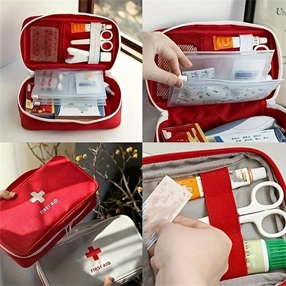 First Aid Kit Emergency Survival Bag Handbag Durable Trauma Bag Compact Rescue Tote Bag Portable Medicine Storage Bag