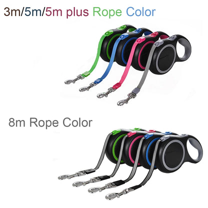 Long Strong Pet Leash For Large Dogs Durable Nylon Retractable Big Dog Walking Leash Leads Automatic Extending Dog Leash Rope