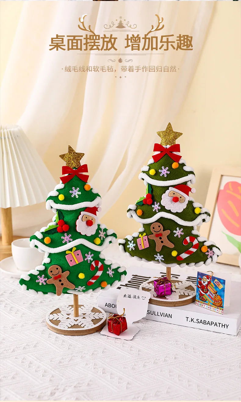 Christmas Tree Crafts Kits for Children Christmas Decoration Handmade Toys Puzzle Craft Kit Children Toys Christmas Gifts