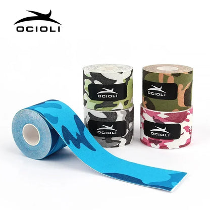 1 Roll Camouflage Kinesiologia Bandage Kinesiology Tape Sport Athletic Elbow Pads Knee Brace Support Sports Injury Basketball