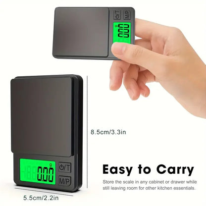 Precision Pocket Scale 1000g X 0.01g - Digital Gram, Food, Jewelry, Ounces/Grains Scale with Backlit LCD - Mini Scale for Travel