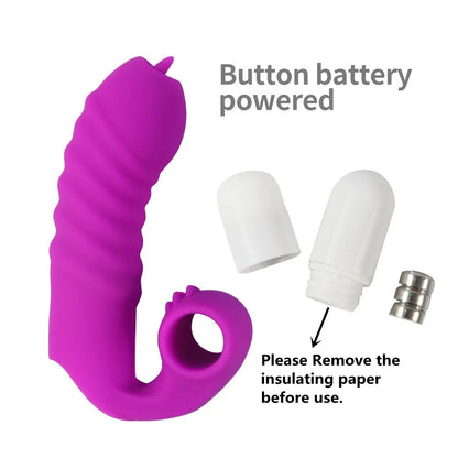 Finger Sleeve Vibrator Female Masturbator Clit Stimulate Tongue Licking Massager Erotic Exotic Accessories Sex Toys For Women 18