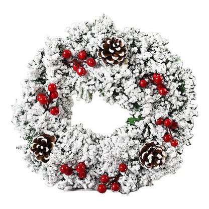 Christmas Holiday Art Wreath Decorative Simulation Door Wreath Christmas Decorations for Window Christmas Pendant