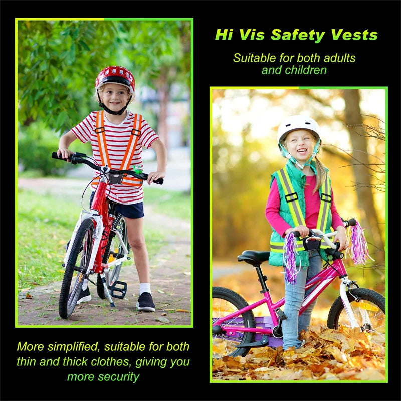 Reflective Safety Vests Lightweight Adjustable Elastic Vest Jacket Hi Vis Reflective Strips for Traffic Control Running Cycling