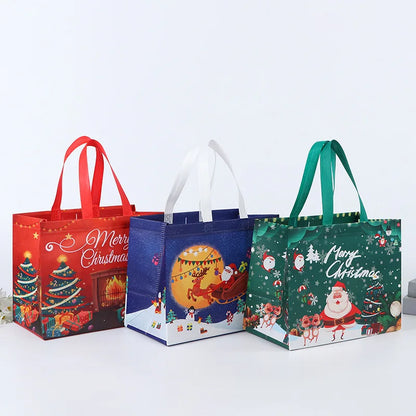 Christmas Gift Bag Santa Claus Snowman Candy Gift Packaging Bag, Merry Christmas Party Home Decor