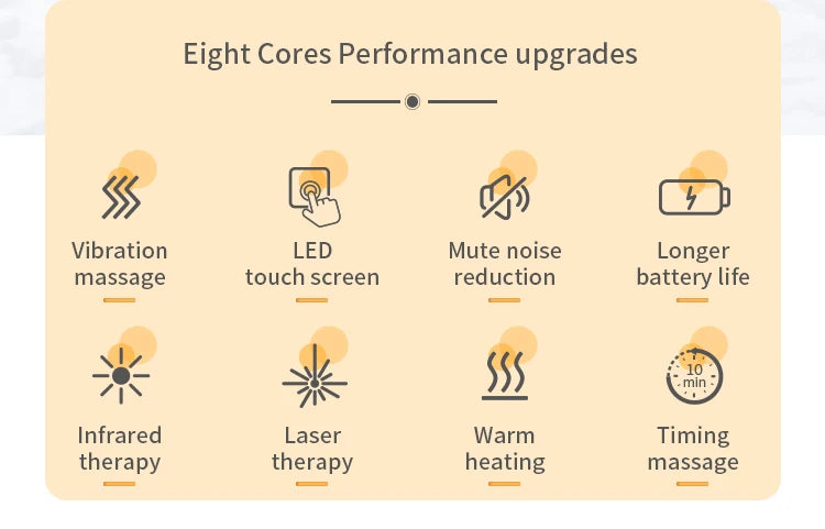 Knee Massager Infrared Heat and Vibration Knee Pain Relief for Swelling Stiff Joints Stretched Ligament and Muscles Injuries