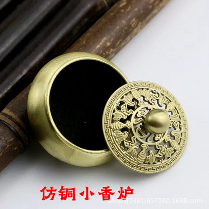 Buddhist Utensils Incense Burner Lotus Incense Censer Archaic Copper Alloy Sandalwood House Furnishings Home Office Decoration