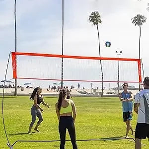 Freestanding Volleyball Training Net for Indoor or Outdoor Use - Instant Setup and Height Adjustable - 12 ft or 20 ft S