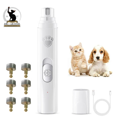 Electric Dog Cat Nail Grinder Rechargeable Pet Nail Trimmer Small Medium Large Dogs Cats Painless Paws Grooming Smoothing