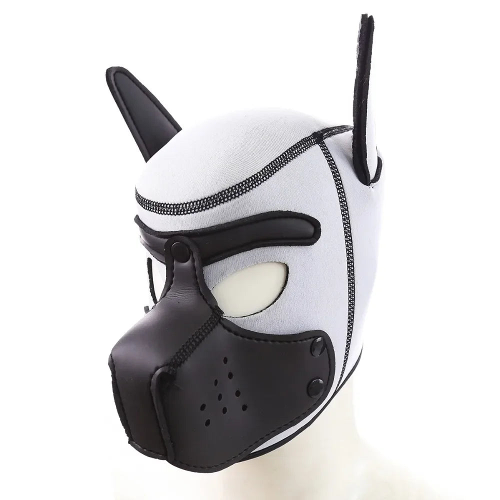 Detachable Mouth Gag Hood, Puppy Play Mask, BDSM Bondage Fetish Toys for Women Men