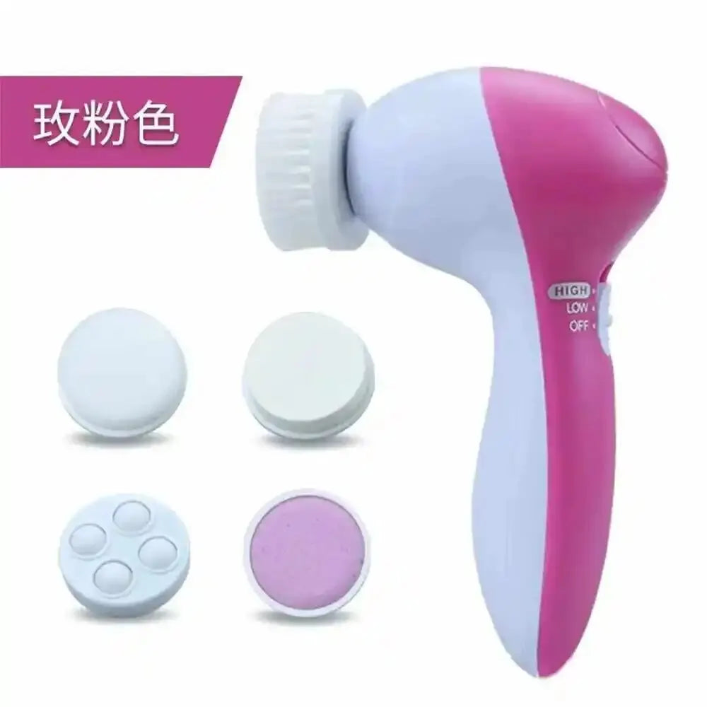 Facial Cleansing Brush Face Scrubber: 7 in 1 Electric Exfoliating Spin Cleanser Device Waterproof Deep Cleaning