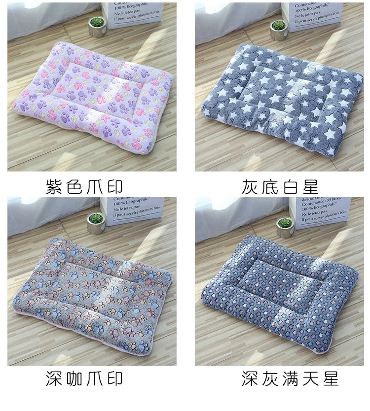 Soft Cat Bed Mats Short Plush Pet Sleeping Bed Mats for Cats Small Dogs Cute Pet Pad Blanket Warm Kitten Cushion Cat Accessories