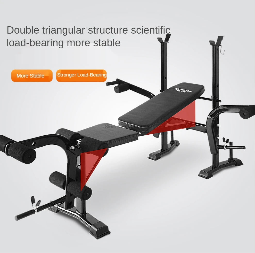 Home Multifunctional Dumbbell Training Fitness Equipment Weight Bench Press Squat Rack Barbell Bench Press