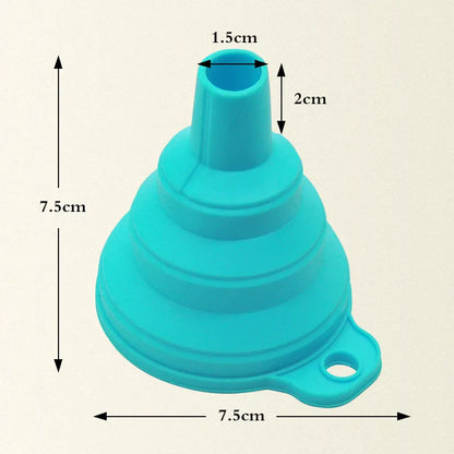 Mini Foldable Funnel Silicone Collapsible Portable Funnels for Fuel Hopper Beer Oil Kitchen Accessories Tools Items