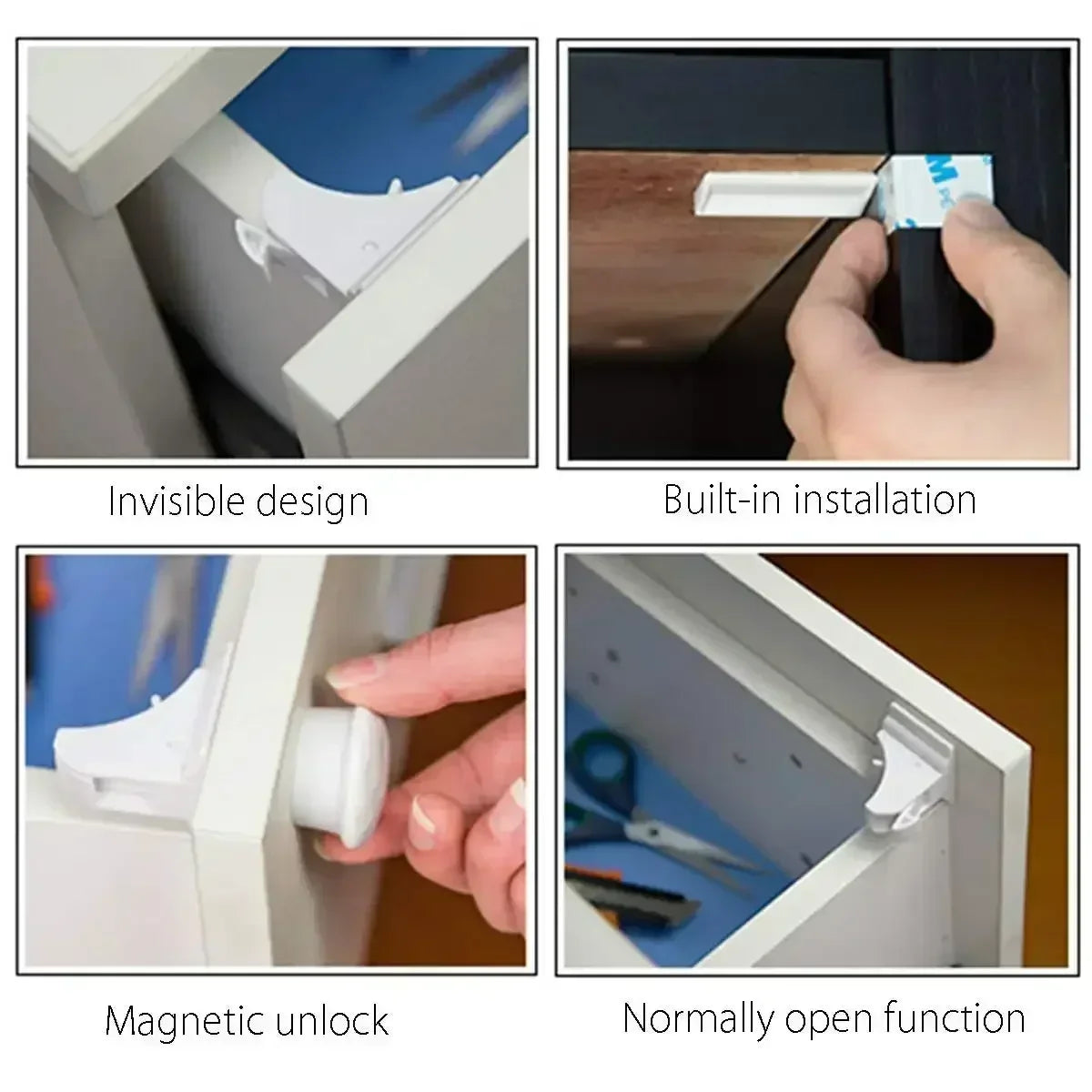 Keep Your Kids Safe with Magnetic Children's Lock: Ideal Drawer & Cabinet Door Safety For Babies, Toddlers & Children