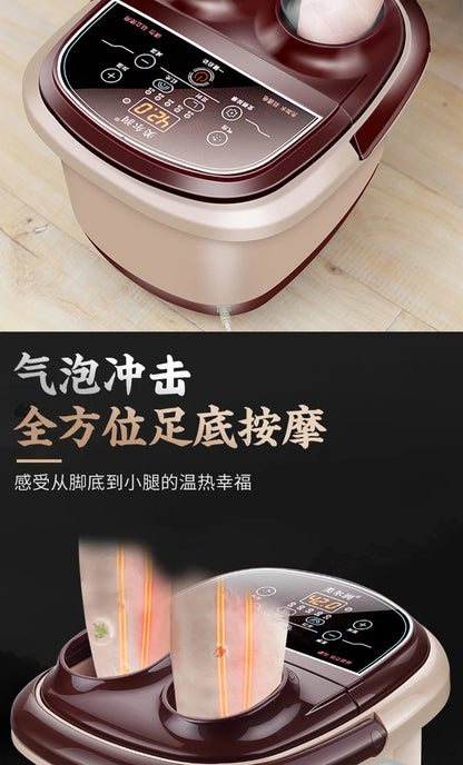 Luxurious Heated Foot Bath Constant Temperature Bubble Spa feet Comfort Device-Automatic Roller Massage