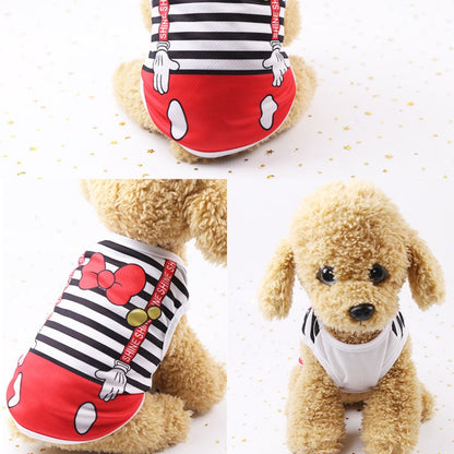 Puppy Dogs Soft Vests Pet Dog Clothes Cartoon Clothing Summer Shirt Casual T-Shirt for Small Pet Supplies