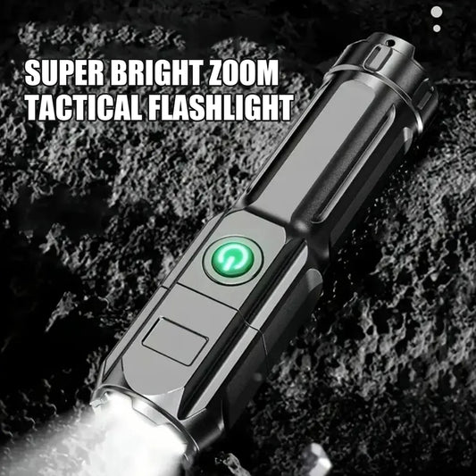 High Power Camping Flashlight Led Fishing Searchlight Usb Rechargeable Flashlight Outdoor Waterproof Tactical Hunting Flashlight