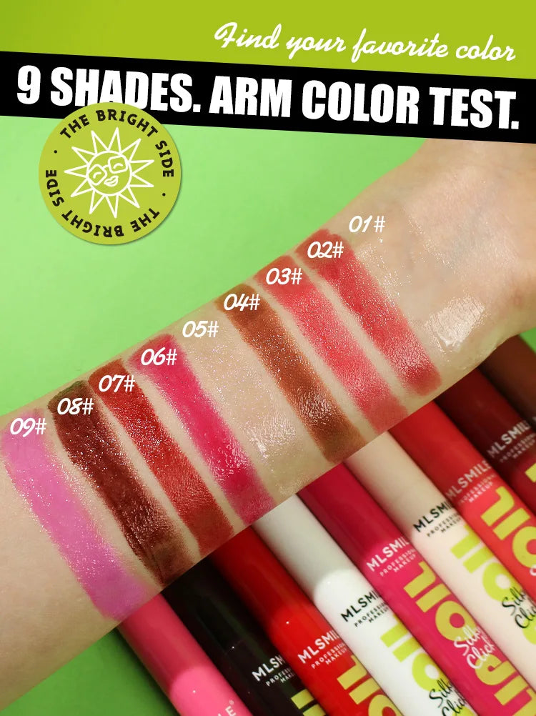 9 Colors Lip Rouge Shiny Lip Balm Long Lasting Waterproof Lip Gloss Lipstick for Women Makeup