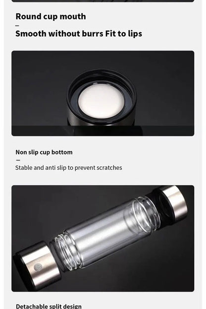 Hydrogen-Rich Water Cup Portable Electric Hydrogen Rich Water Generator Bottle Titanium Quality Filter Healthcare Water Cup USB