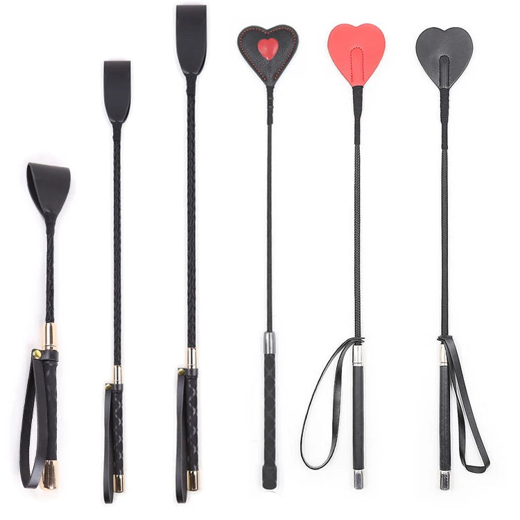 Leather Cosplay Bondage Whip Crop Spanking Horse Riding Flogger Flapper Cane BDSM Sex Toys For Couples