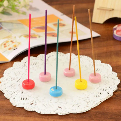 60Sticks Incense Burner Natural Aroma Purifying Air Incense Sticks Lavender Rose Freshener Aromatherapy Meditation Household