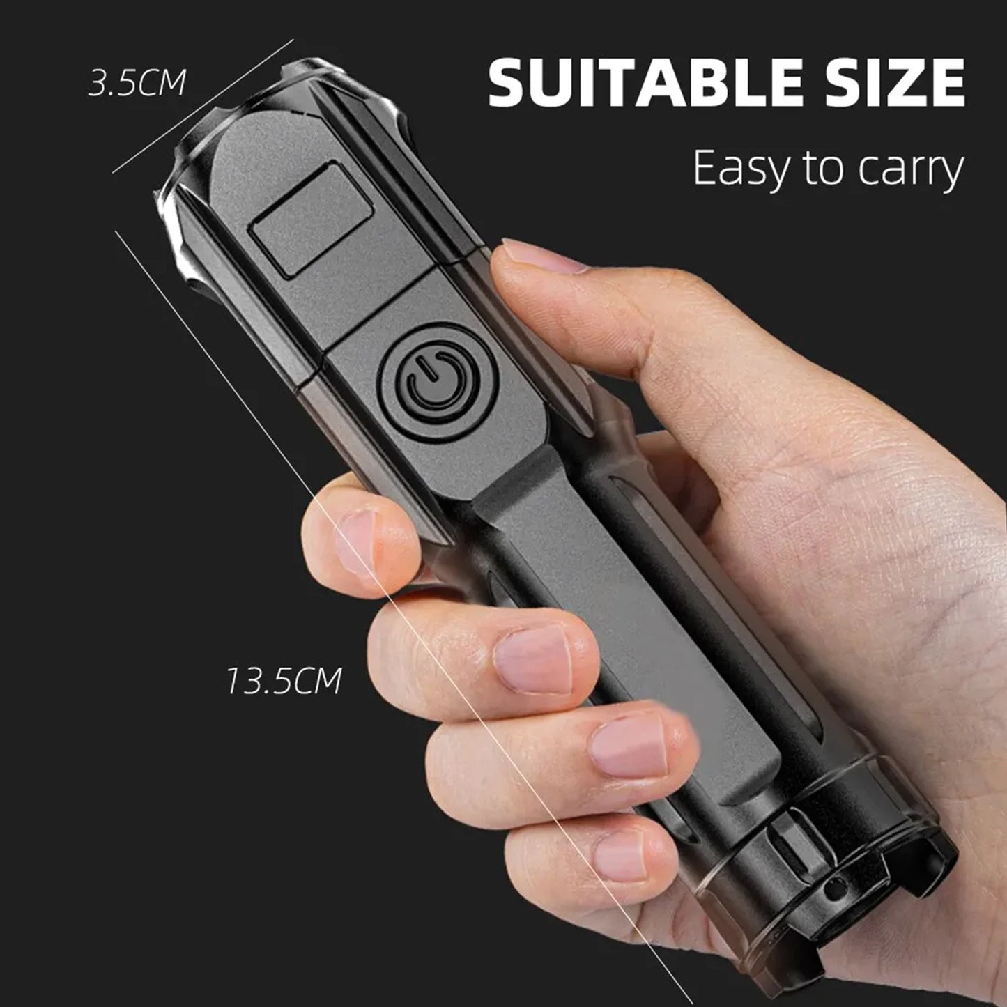 High Power Camping Flashlight Led Fishing Searchlight Usb Rechargeable Flashlight Outdoor Waterproof Tactical Hunting Flashlight