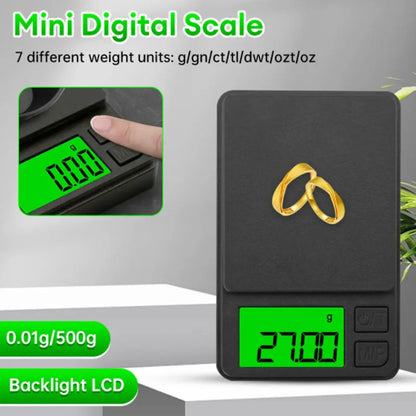 Precision Pocket Scale 1000g X 0.01g - Digital Gram, Food, Jewelry, Ounces/Grains Scale with Backlit LCD - Mini Scale for Travel