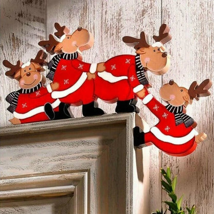 Christmas Door Wood Decoration No Fade Home Decoration for Door Frame Decoration