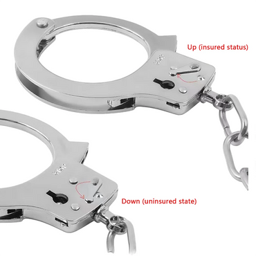 Stainless Steel Handcuffs BDSM Bondage Set Adjustable Metal Ankle Cuffs Chain Fetish Restraints Sex Toys For Couples