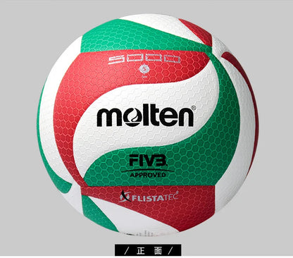 Original Molten V5M5000 Volleyball Standard Size 5 PU Ball for Students Adult and Teenager Competition Training Outdoor Indoor