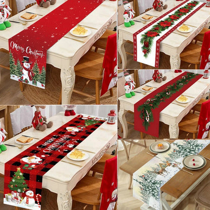 Christmas Table Runner Decoration for Home Xmas Party Decor