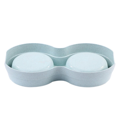 Double Pet Food Bowl Dogs Cats Feeding Drinkware Dish Feeder Cat Puppy Drinking Water Feeding Dog Accessories Feeding Supplies