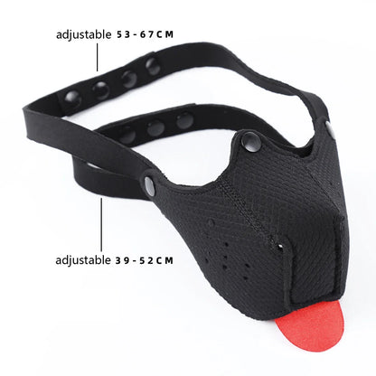 Detachable Mouth Gag Hood, Puppy Play Mask, BDSM Bondage Fetish Toys for Women Men