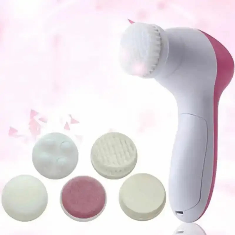 Facial Cleansing Brush Face Scrubber: 7 in 1 Electric Exfoliating Spin Cleanser Device Waterproof Deep Cleaning