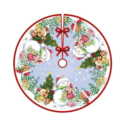 Christmas Decoration Tree Skirt Santa Claus Elk Snowman Xmas Wreath Tree Skirt Natal Navidad Merry Chritmas Happy New Year 2025