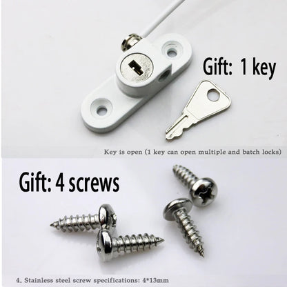 Child Safety Lock Window Lock Stainless Steel Cable Use Screws To Fix Baby Safety Accessories Security Protection