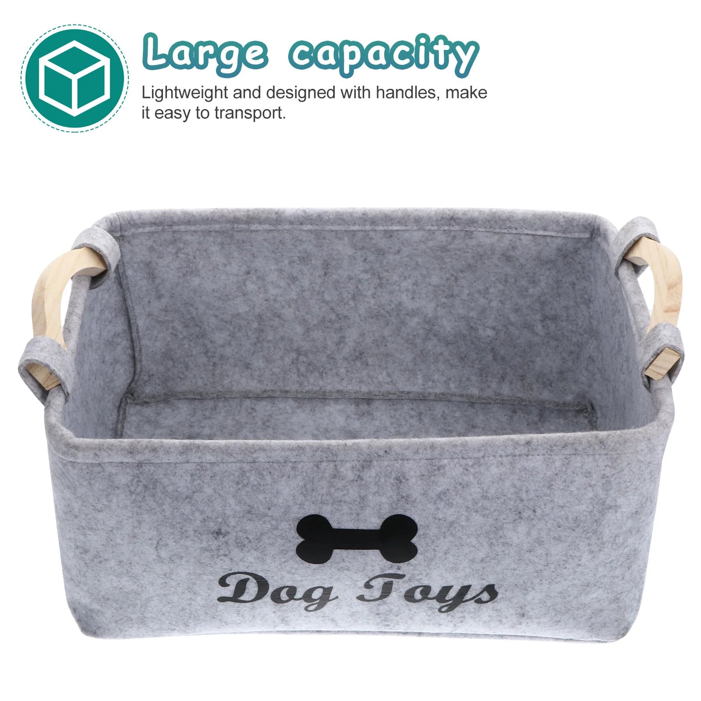 Dog Toy Basket Pet Storage Box Bin Organizer Toys Felt Cat Accessory Container Bins Baskets Accessories Containers Organizing