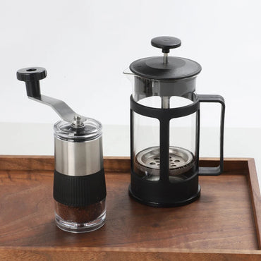 New Mini Hand Shake Manual Grinding Convenient Stainless Steel Ceramic Core Coffee Bean Grinder Visual Coffee Machine