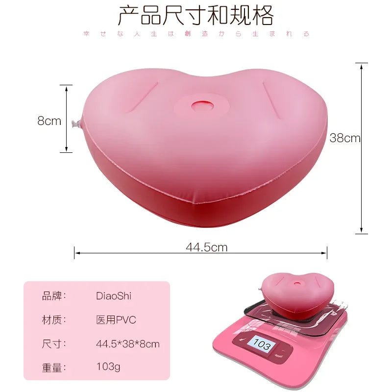 Heart Shaped Inflatable Sex Furniture Dildo Base Erotic Chair Adult Products Love Position Seat Unisex Sex Toys for Women Men 18