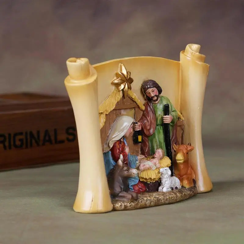 Nativity Scene Figures Nativity Figurines Decorations Nativity Set Desktop Figure Classic Nativity Scene Christmas Table Decor