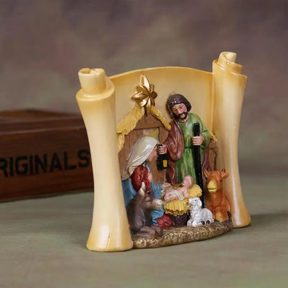 Nativity Scene Figures Nativity Figurines Decorations Nativity Set Desktop Figure Classic Nativity Scene Christmas Table Decor