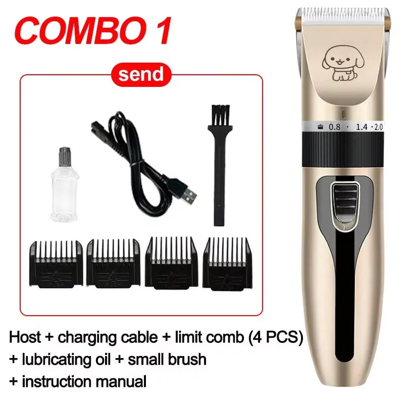 Pet Shaving Machine Dog Clipper Sets Dog Hair Grooming Barber Trimmer Set Cordless Rechargeable Pet Shaving Machine Pet Supplies