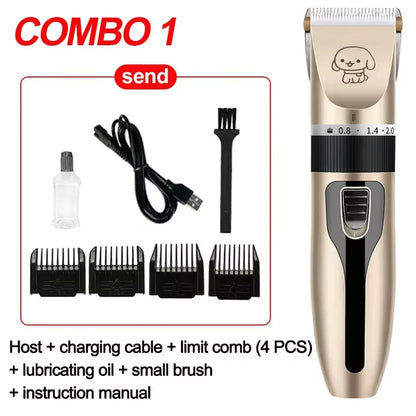 Pet Shaving Machine Dog Clipper Sets Dog Hair Grooming Barber Trimmer Set Cordless Rechargeable Pet Shaving Machine Pet Supplies