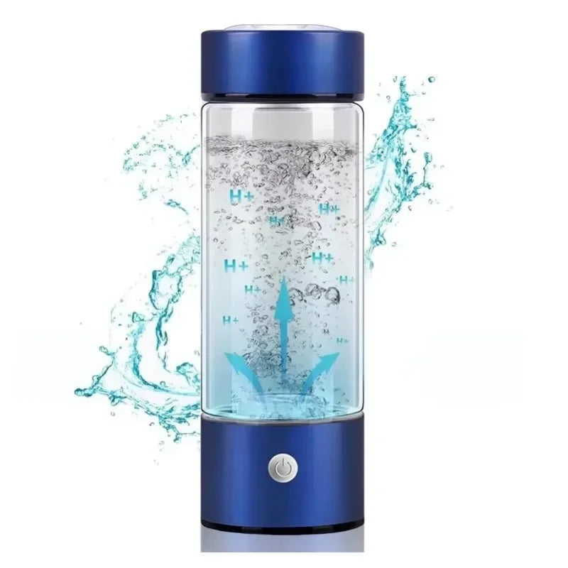 Hydrogen water bottle Blue Portable Alkaline Purifier Inhaler Generator Hydrogen Rich Water Bottle Cup